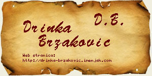 Drinka Brzaković vizit kartica